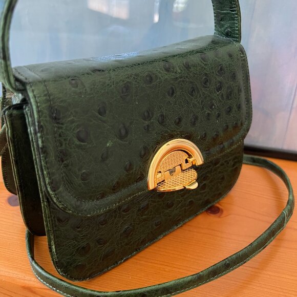 Vintage Frenchy of California Ostrich Top Handle Bag - Picture 4 of 5